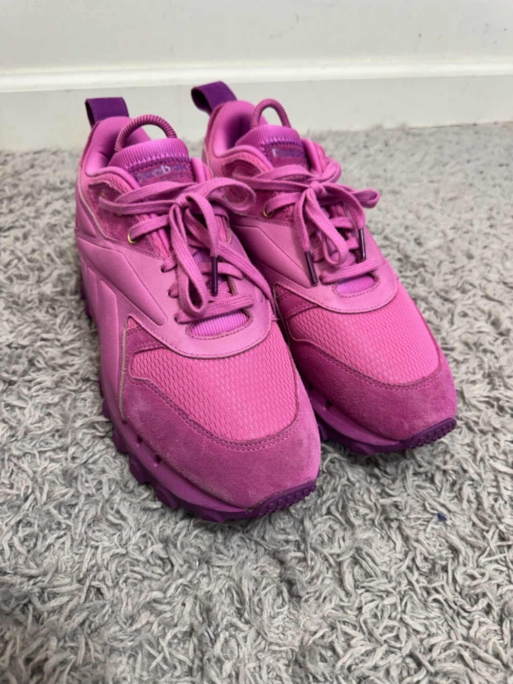 Size 9.5- Cardi B  Reebok Classic Leather V2 Ultraberry Aubergine Womens